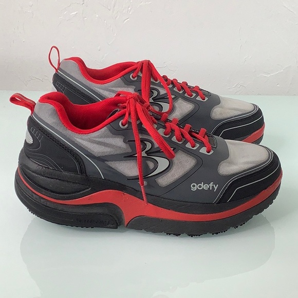 Gravity Defyer Ion Gdefy Verso Shock gray black red sneakers men size 8 EUC - Picture 11 of 16